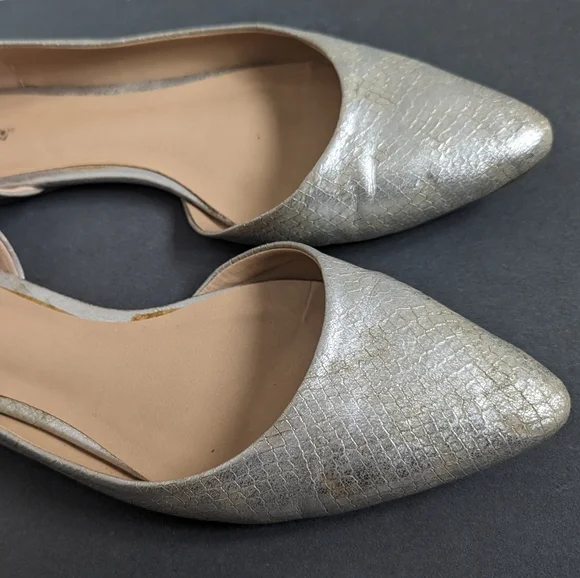 Apt 9 bambra skimmer snakeskin pewter flats size 7.5 - Picture 2 of 6